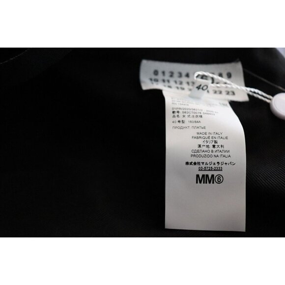 MM6 Maison Margiela Women's Size IT40 US4 Small Black Denim Tulle Tank Dress NWT - Picture 9 of 9